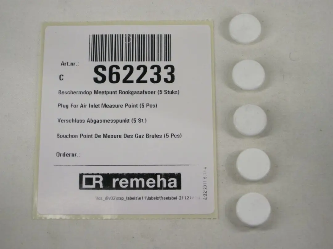 Remeha Stop f Luchtinlaat-Meetpunt(5x), S62233