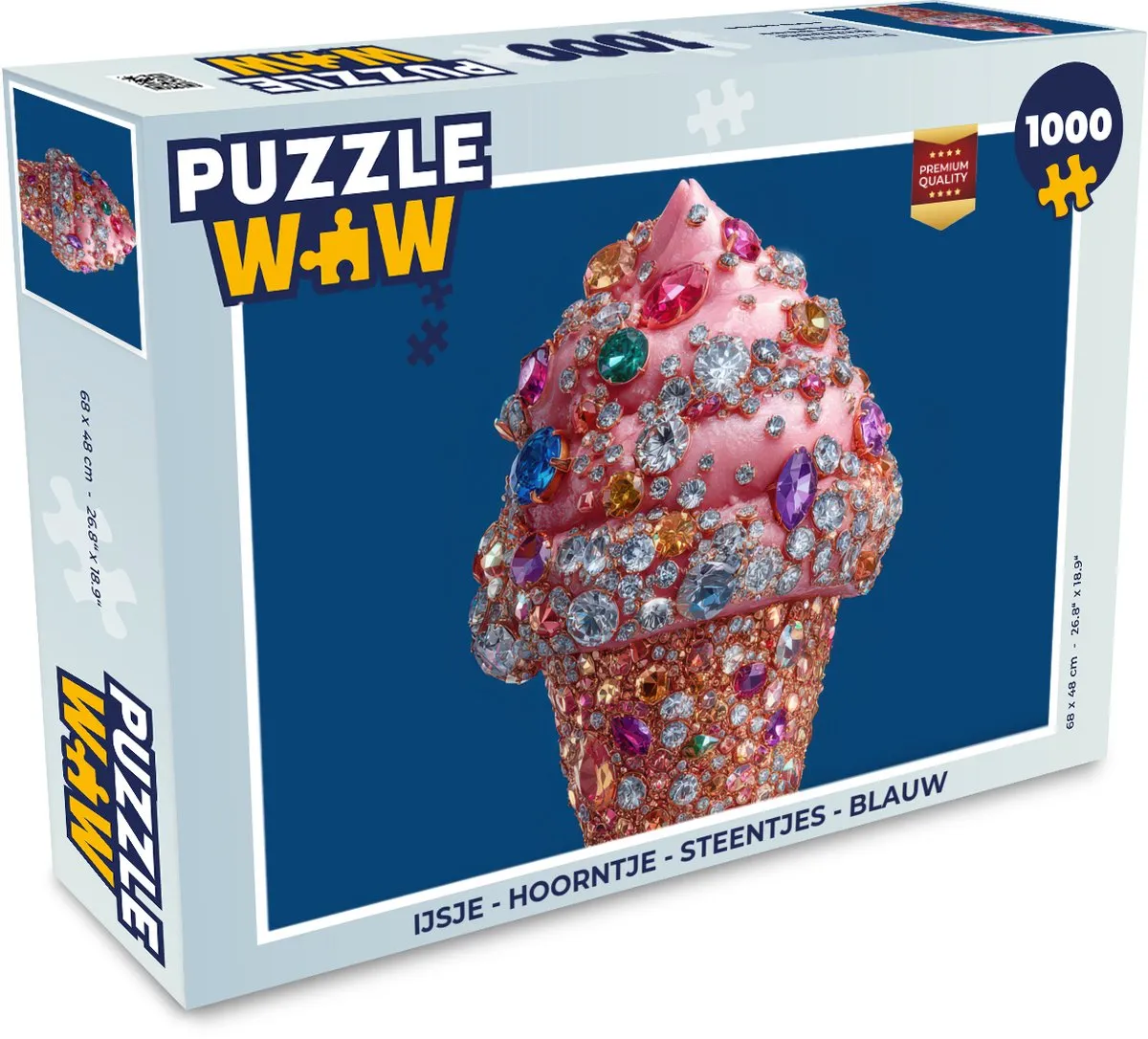 PuzzleWow IJsje Hoorntje Steentjes Legpuzzel 1000 Stuks