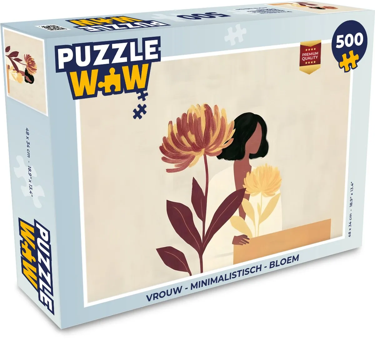 PuzzleWow Minimalistische Bloem Legpuzzel 500 Stuks