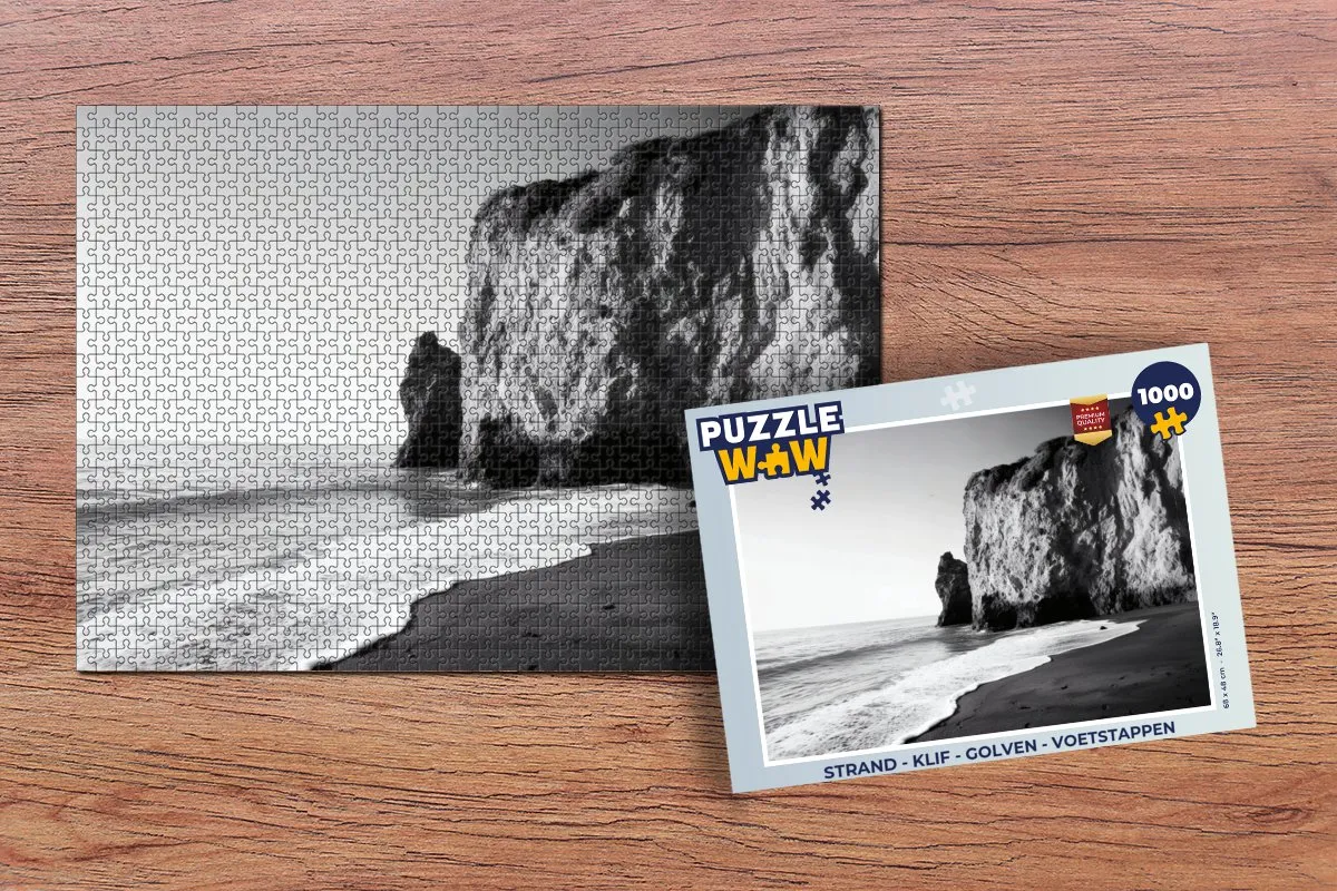 PuzzleWow Legpuzzel 1000 Stuks Strand - Klif - Golven