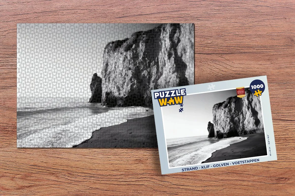 PuzzleWow Legpuzzel 1000 Stuks Strand - Klif - Golven