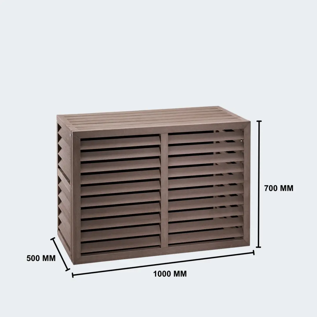 Evolar EVO-COVER-WPCSWG Airco Omkasting Buitenunit - WPC 100x70x50cm - Walnut Grey - afbeelding 5 van 6