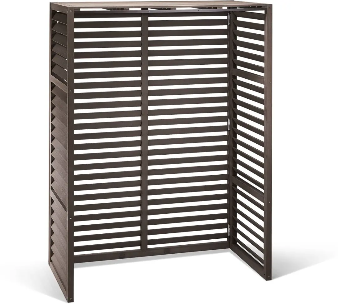 Evolar Evo-Cover WPC Omkasting Buitenunit Warmtepomp 120x160x65cm - Walnut Grey - afbeelding 2 van 6