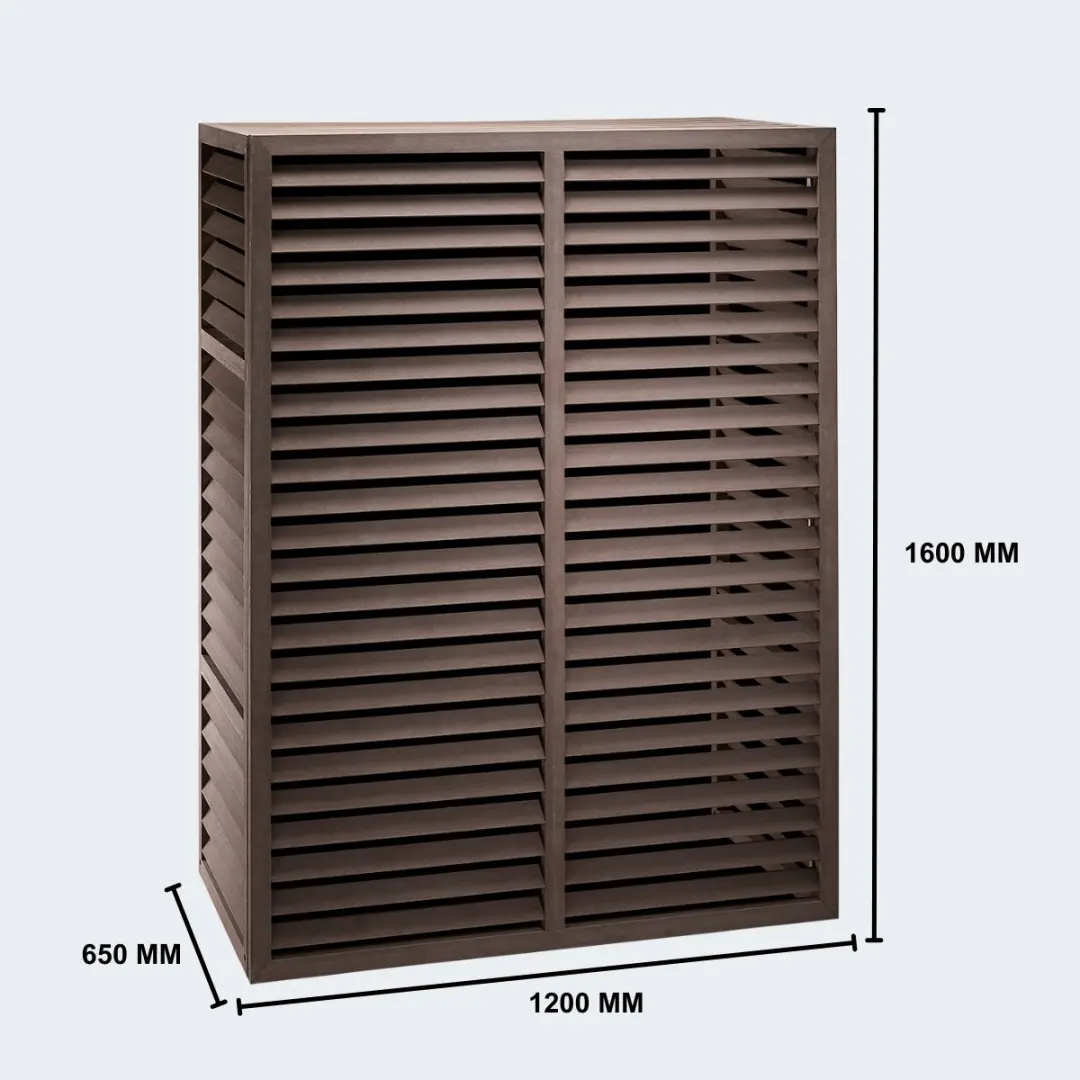 Evolar Evo-Cover WPC Omkasting Buitenunit Warmtepomp 120x160x65cm - Walnut Grey - afbeelding 5 van 6