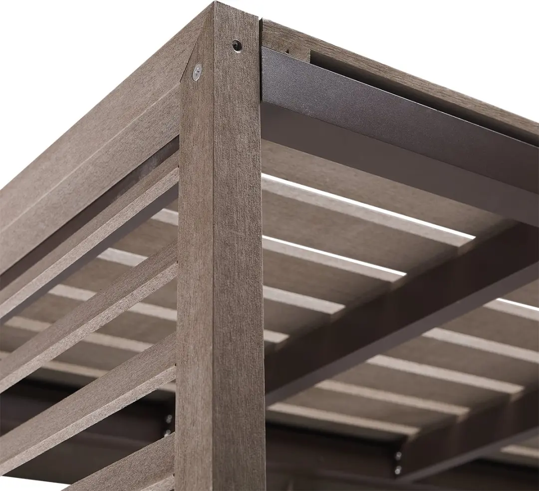 Evolar Evo-Cover WPC Omkasting Buitenunit Warmtepomp 120x160x65cm - Walnut Grey - afbeelding 3 van 6