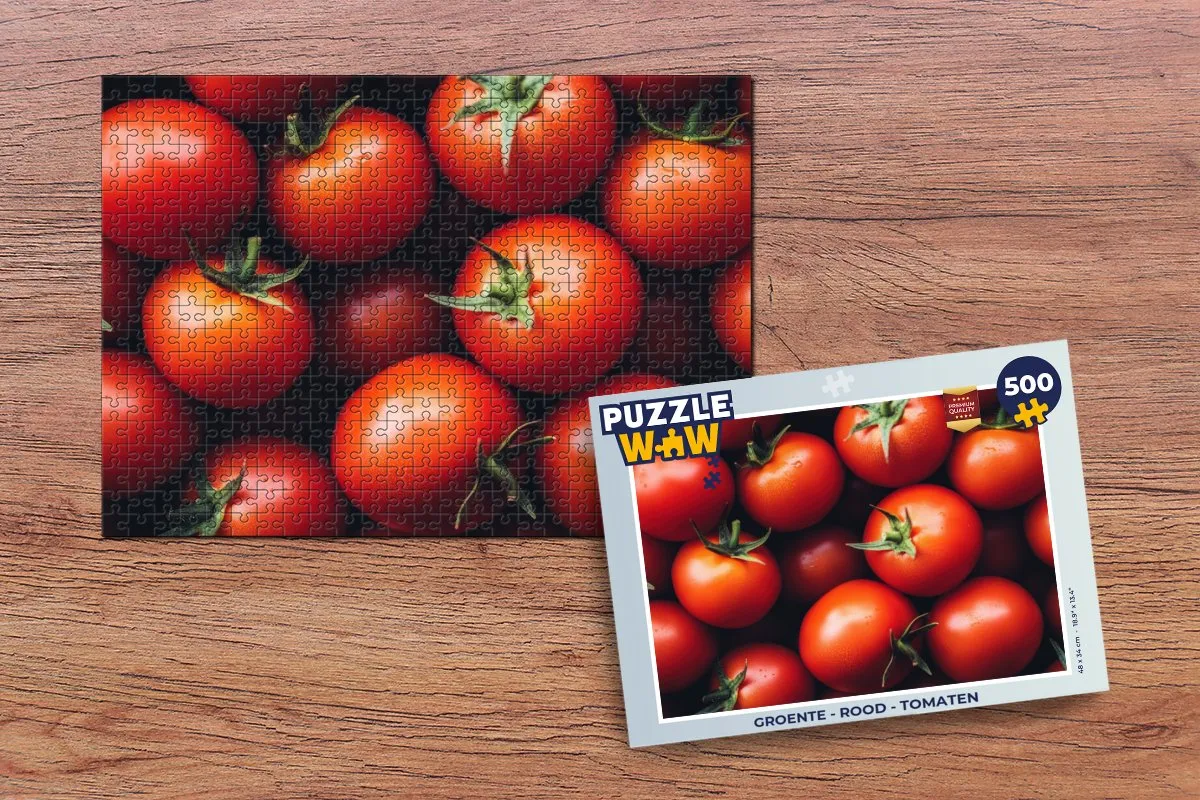 PuzzleWow Groente Legpuzzel Tomaten - 500 Stuks - Rood