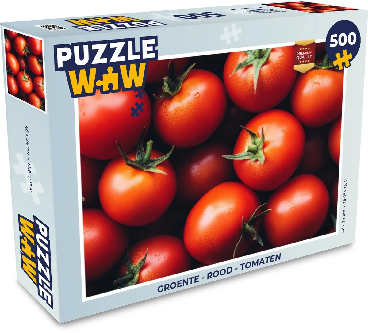 PuzzleWow Groente Legpuzzel Tomaten - 500 Stuks - Rood