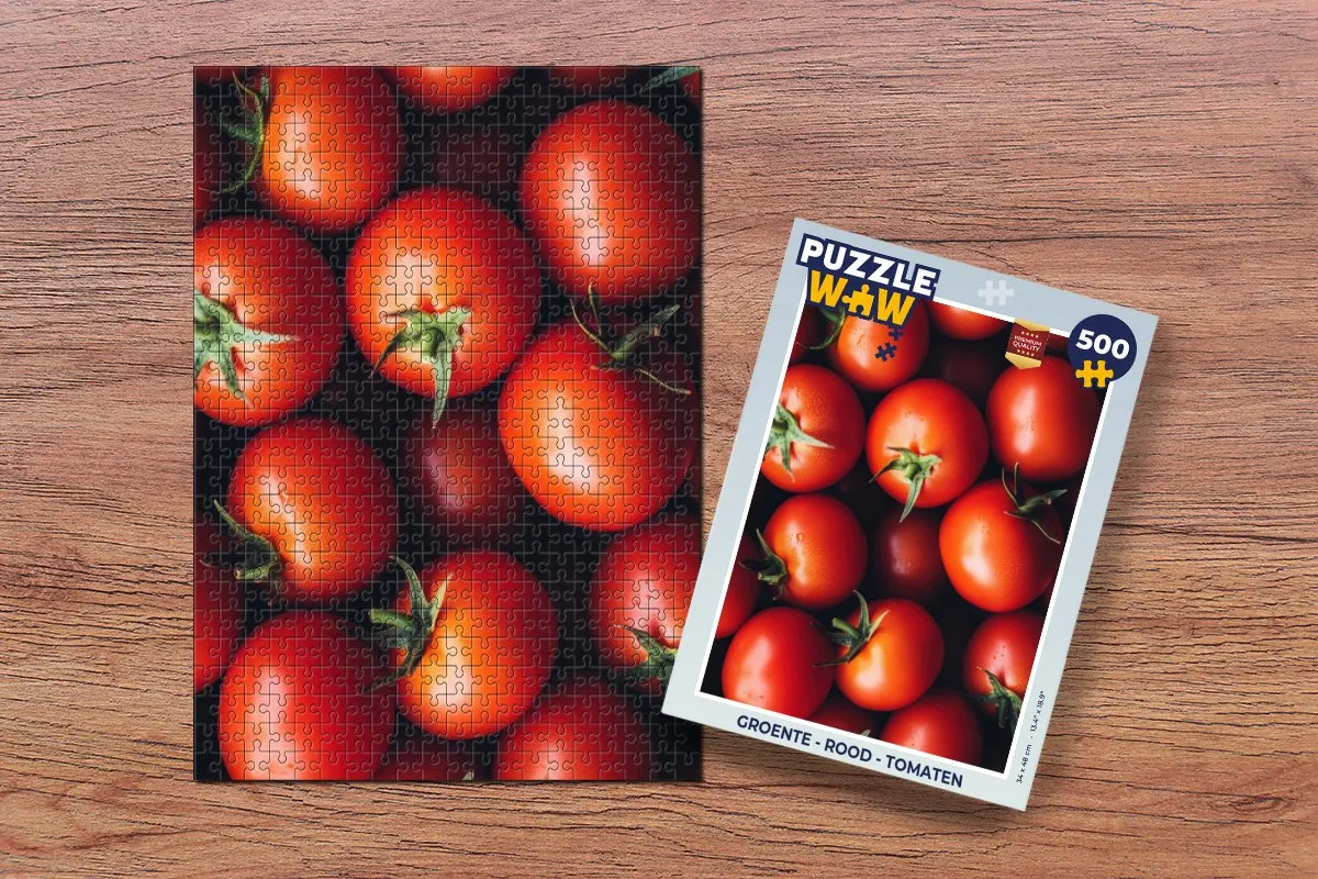 PuzzleWow Groente Legpuzzel Tomaten - 500 Stuks - Rood