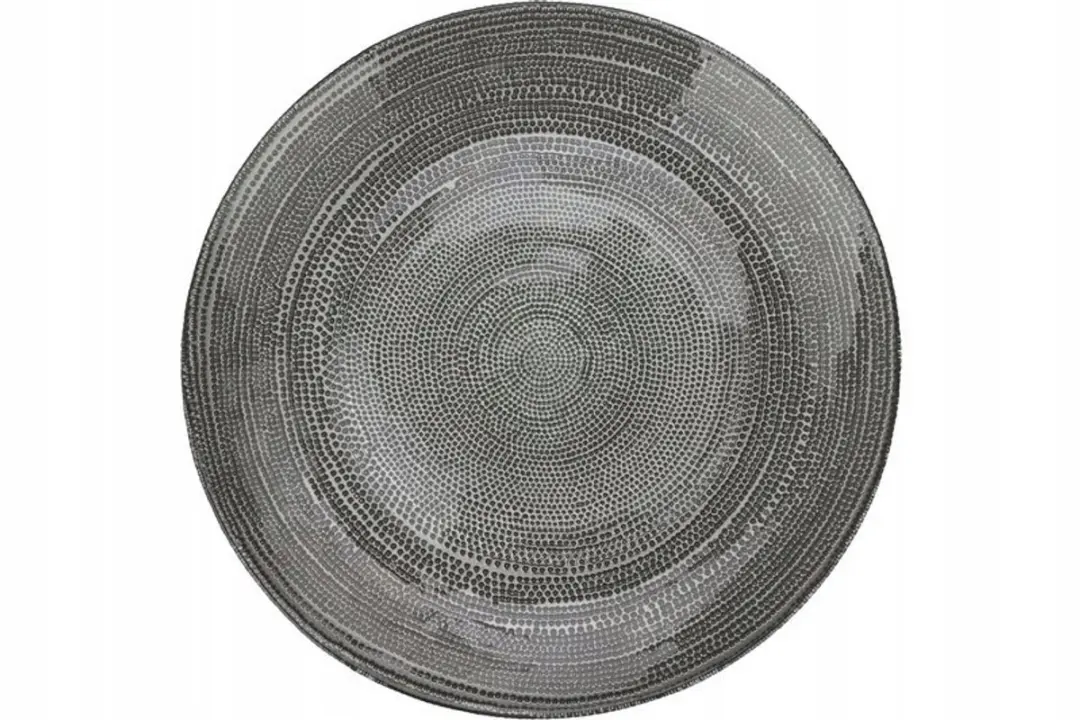 Grijs glazen plat dinerbord 28 cm