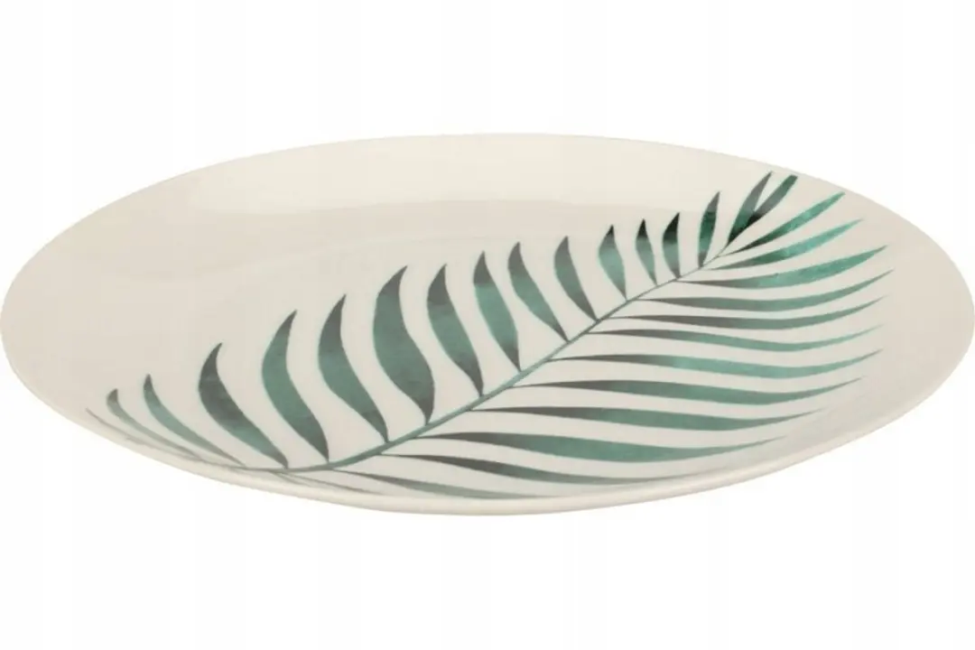 Bord Porseleinen Dinerbord 27 cm met Palmbladmotief