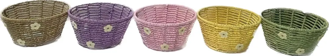 Koopman mandje speelgoed bloemen 20x10cm voor kinderfiets.