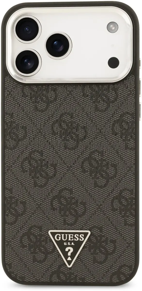 GUESS Backcover Hoesje iPhone 17 Pro Max - Zwart - MagSafe