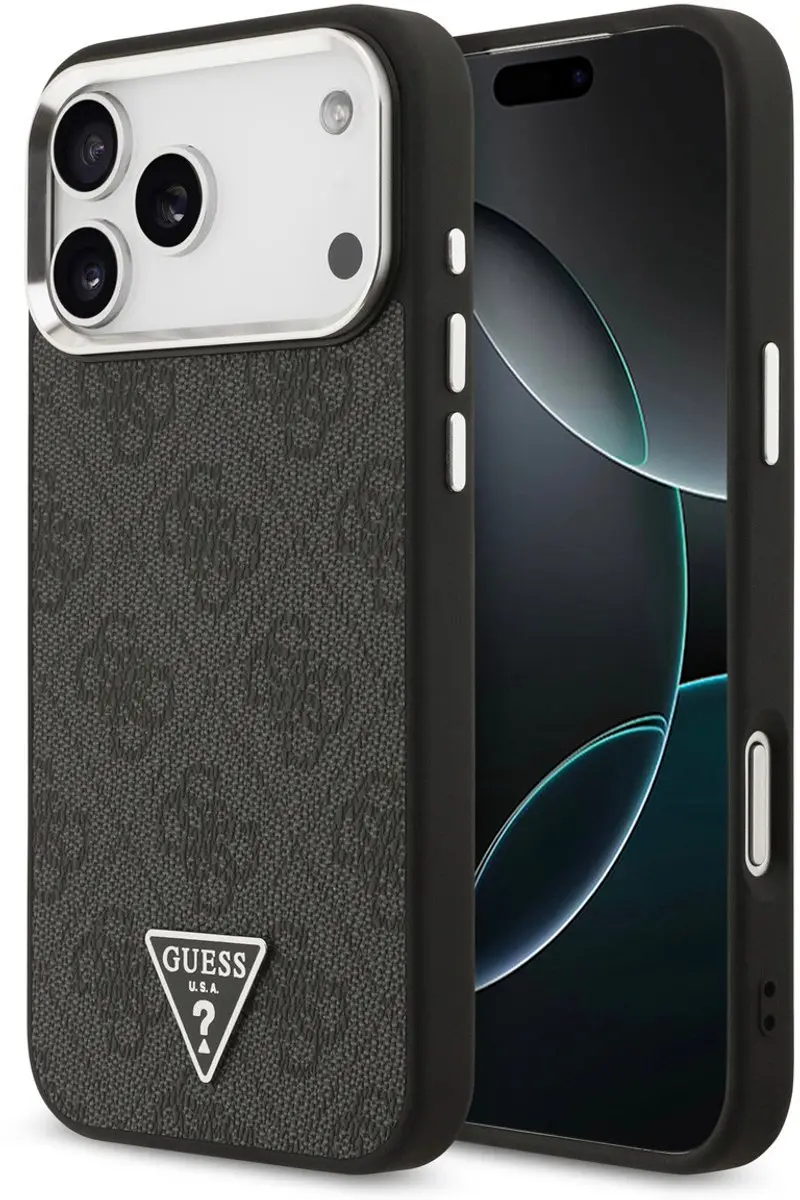 GUESS Backcover Hoesje iPhone 17 Pro Max - Zwart - MagSafe