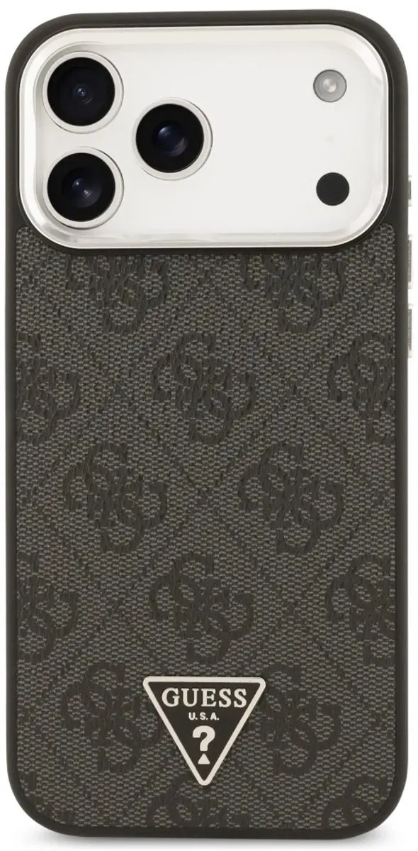 GUESS Backcover Hoesje iPhone 17 Pro Max - Zwart - MagSafe