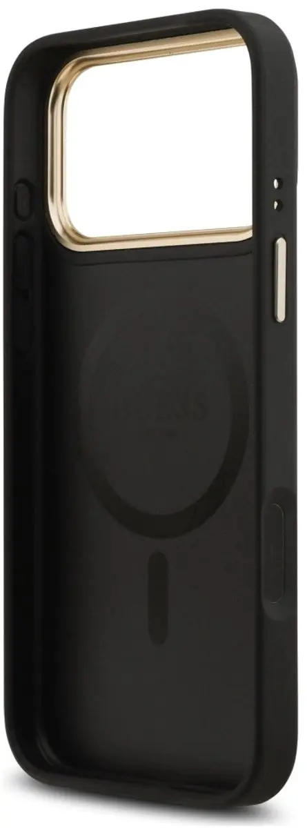 Guess Backcover Hoesje iPhone 17 Pro Max - Zwart