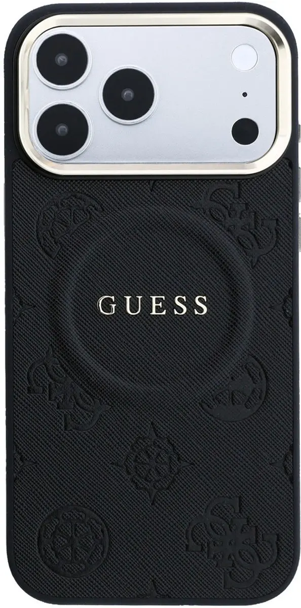 Guess Backcover Hoesje iPhone 17 Pro Max - Zwart