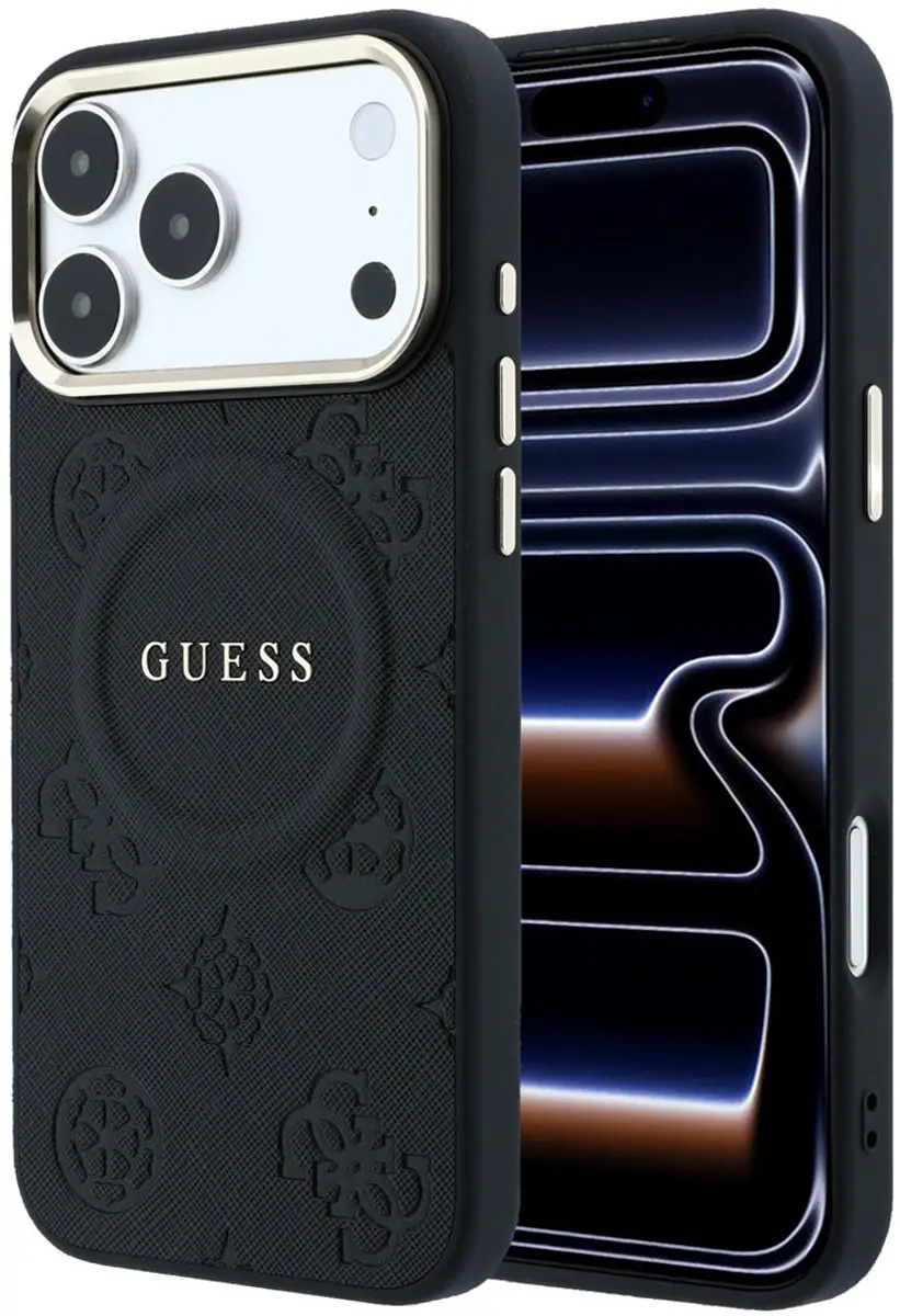 Guess Backcover Hoesje iPhone 17 Pro Max - Zwart