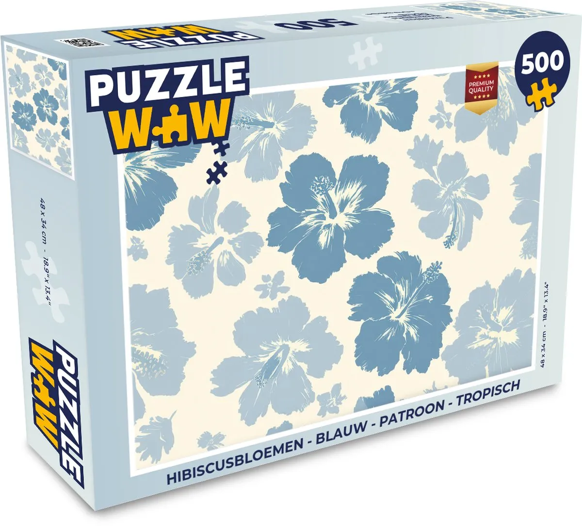 PuzzleWow Hibiscusbloemen Legpuzzel 500 Stuks - Multicolor