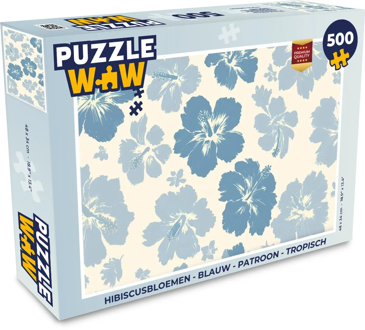 PuzzleWow Hibiscusbloemen Legpuzzel 500 Stuks - Multicolor