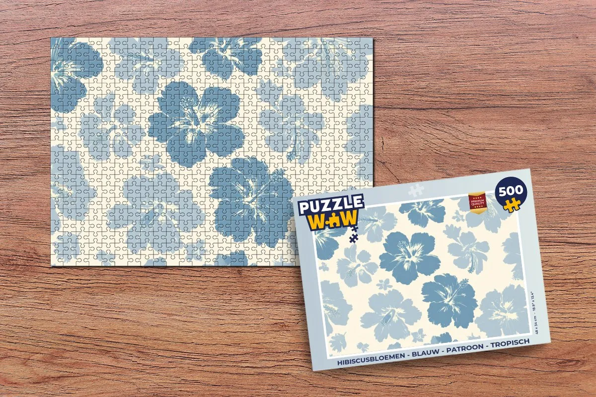 PuzzleWow Hibiscusbloemen Legpuzzel 500 Stuks - Multicolor