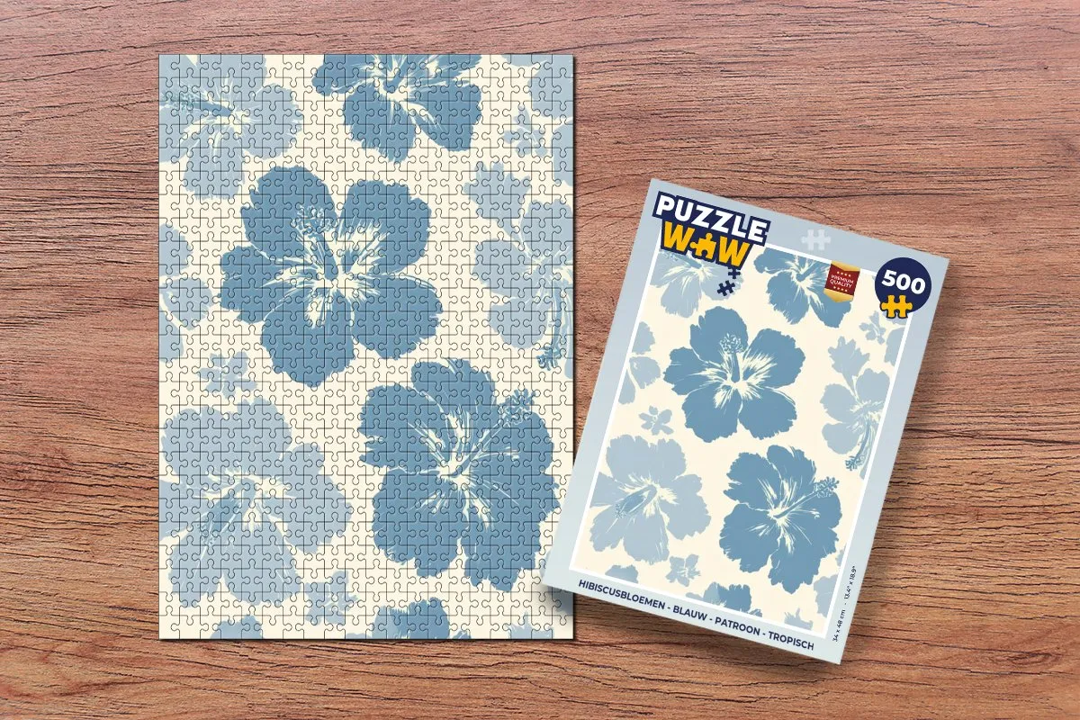 PuzzleWow Hibiscusbloemen Legpuzzel 500 Stuks - Multicolor
