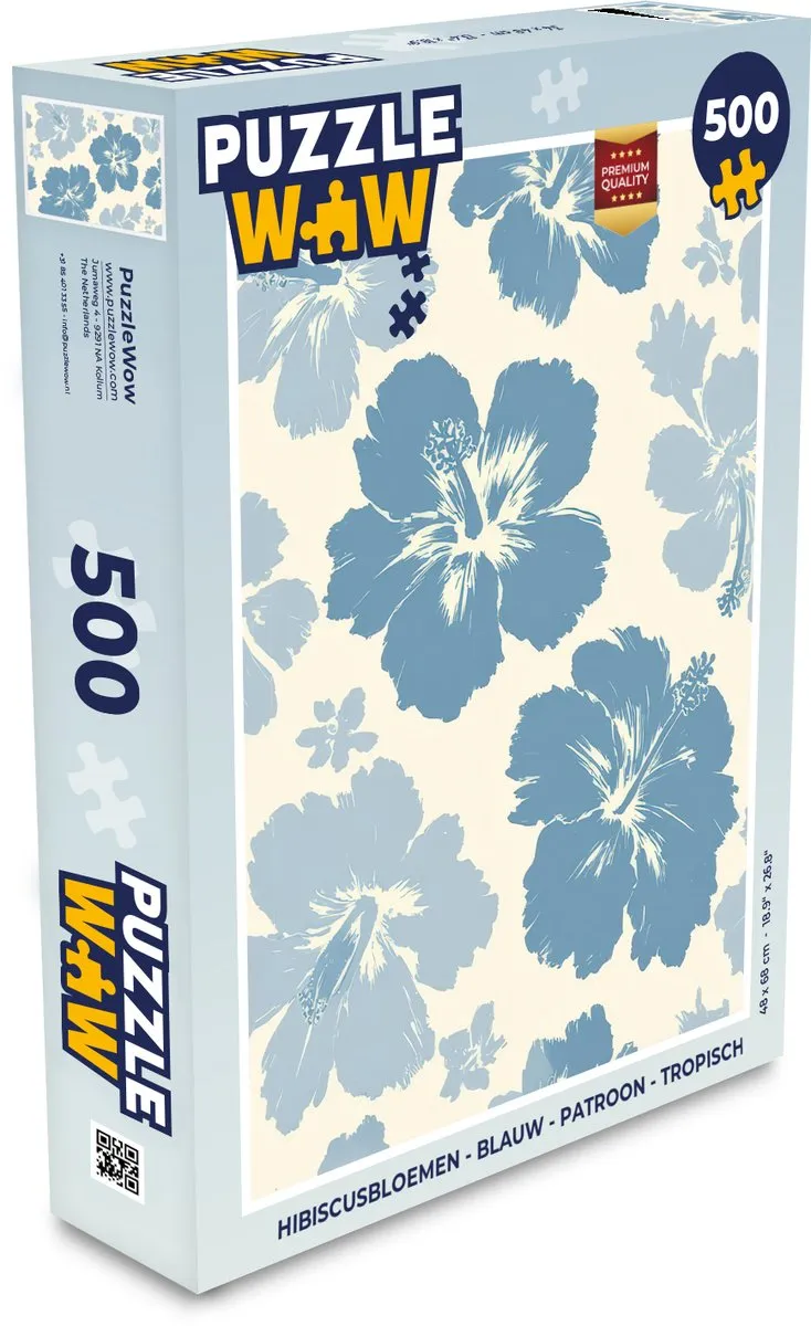 PuzzleWow Hibiscusbloemen Legpuzzel 500 Stuks