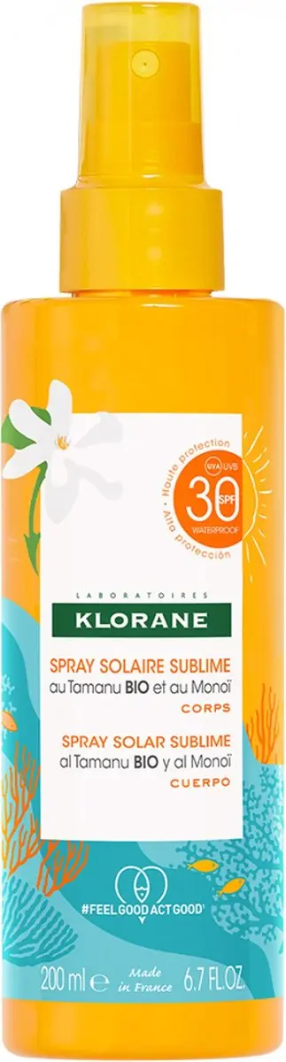 Klorane Polysianes Monoï Y Tamanu Bio Body Sun Spray Spf50 200 Ml