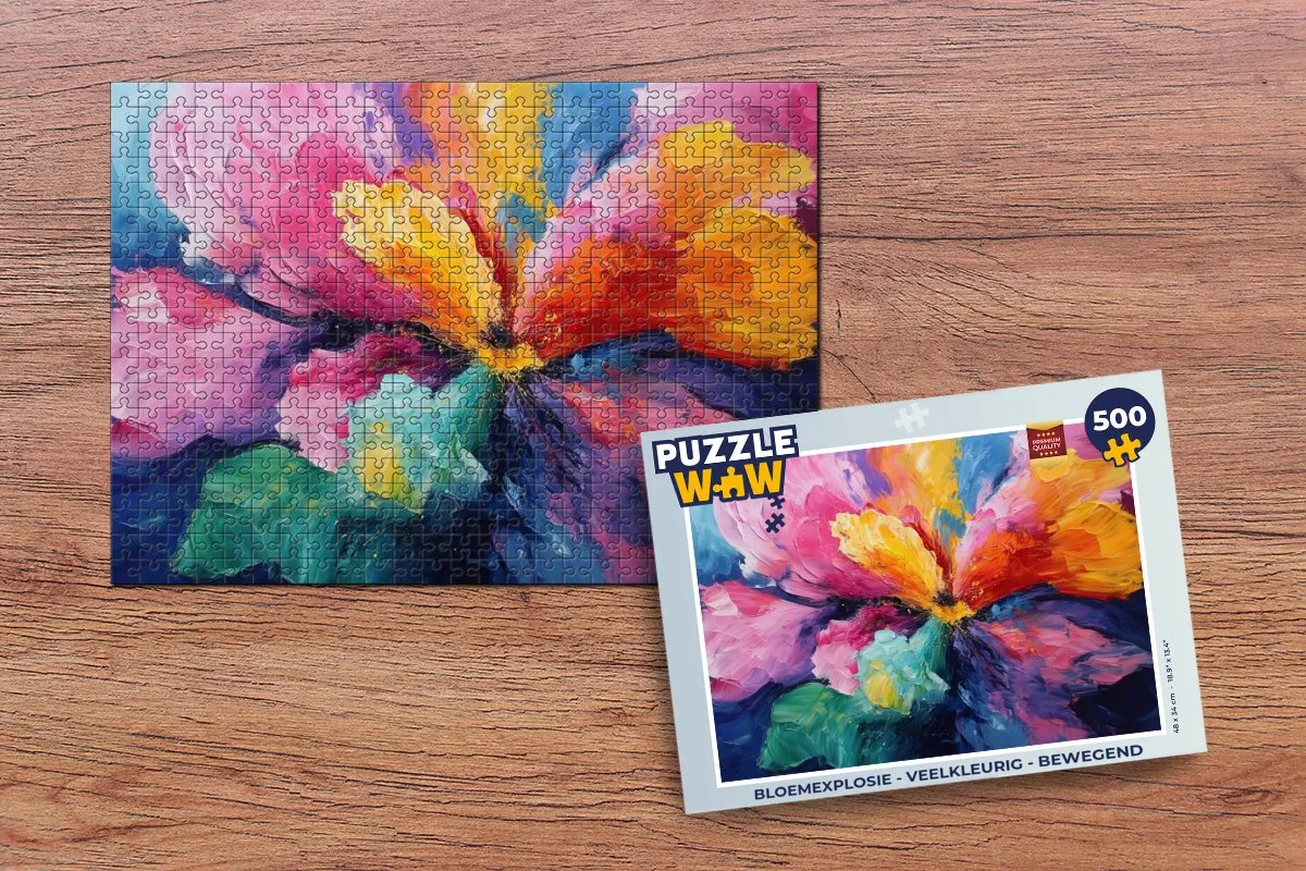 PuzzleWow Bloemexplosie Bewegende Legpuzzel 500 Stuks - MPN 8721414231003