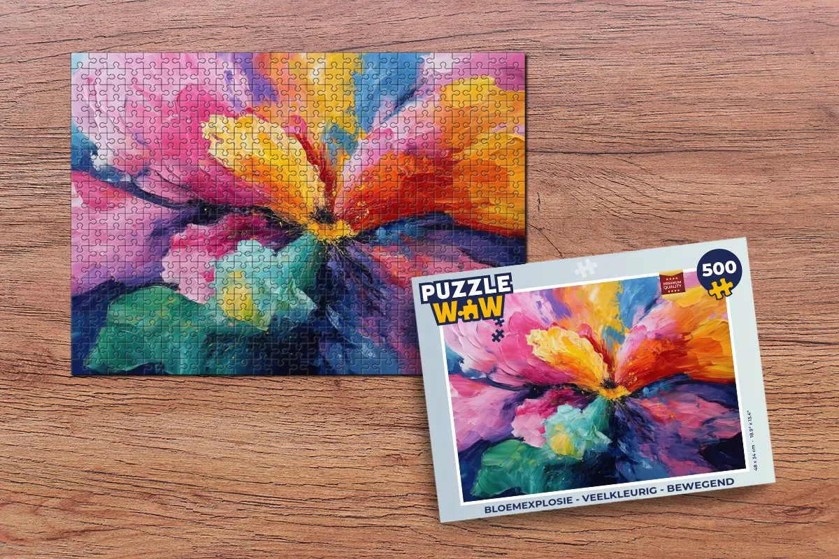 PuzzleWow Bloemexplosie Bewegende Legpuzzel 500 Stuks - MPN 8721414231003