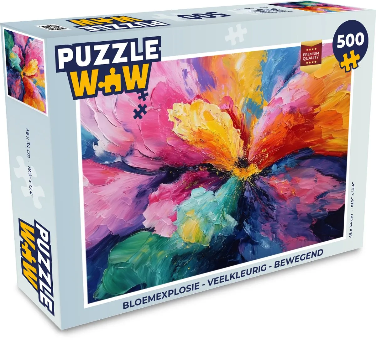 PuzzleWow Bloemexplosie Bewegende Legpuzzel 500 Stuks