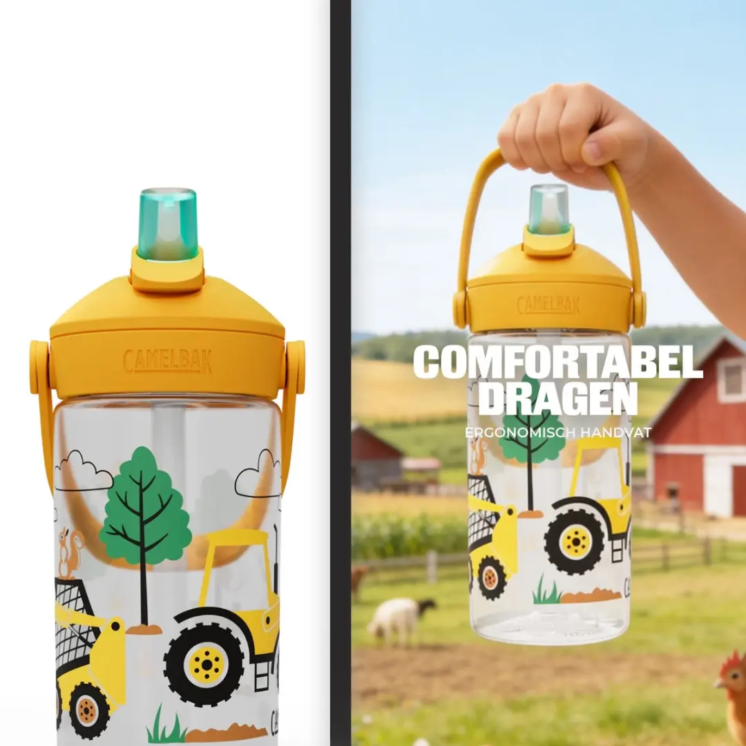 CamelBak Thrive Flip Straw Kids 400ml - CB2860104041 - Transparant - afbeelding 6 van 6