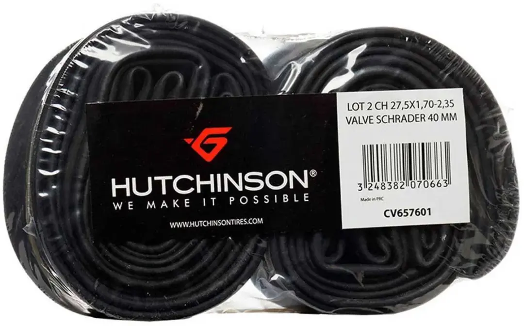 Hutchinson Standard Schrader 40 Mm Binnenband 2 Eenheden Zwart 27.5´´ / 1.70-2