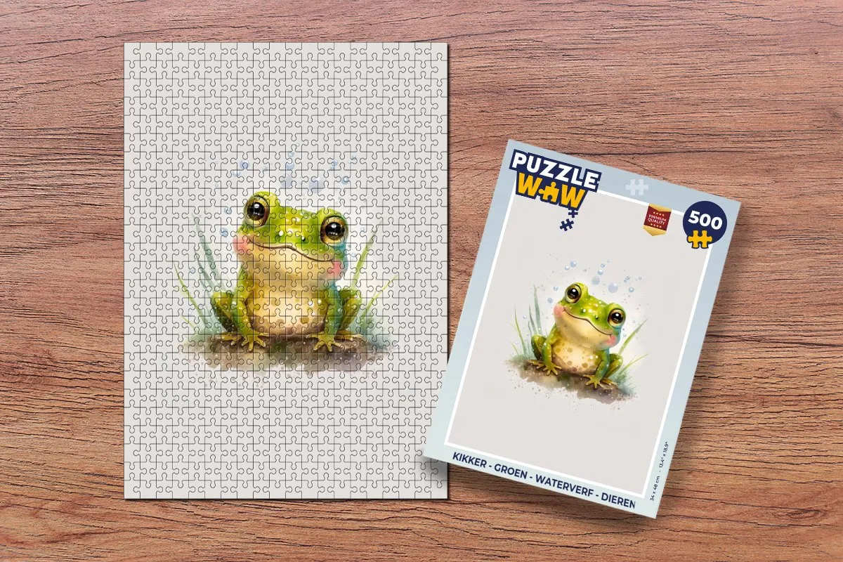 PuzzleWow Kikker Legpuzzel 500 Stuks - Multicolor
