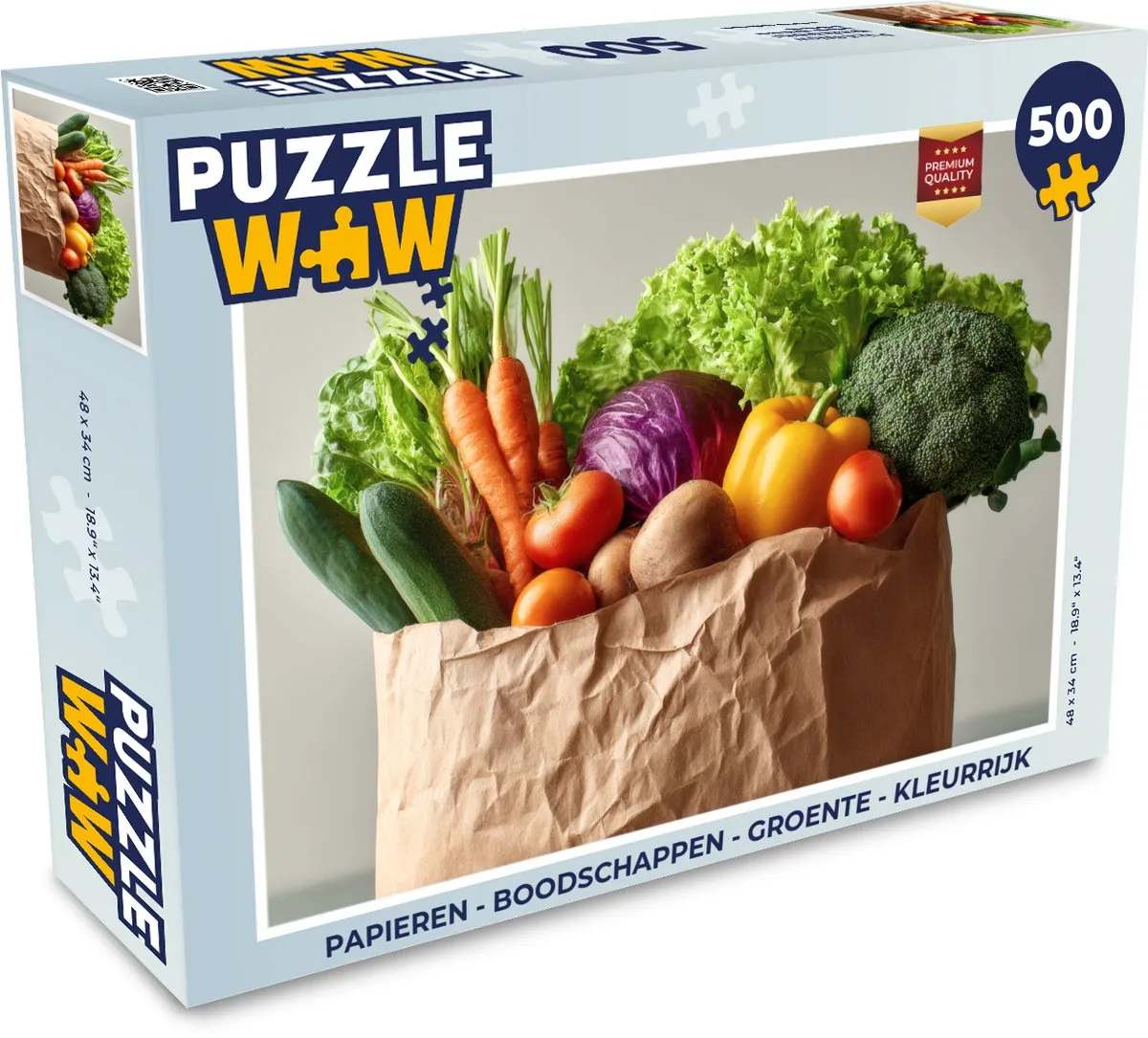 PuzzleWow Groente Legpuzzel 500 Stuks - 8721374596655
