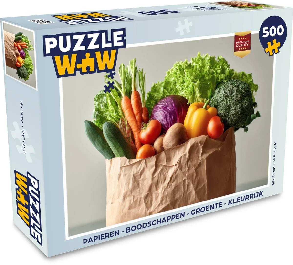 PuzzleWow Groente Legpuzzel 500 Stuks - 8721374596655