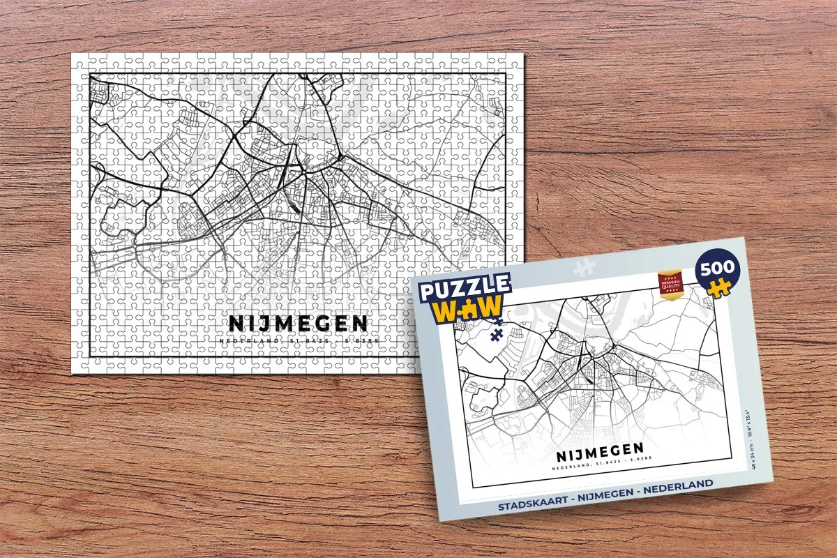 PuzzleWow Nijmegen Legpuzzel 500 Stuks - Multicolor