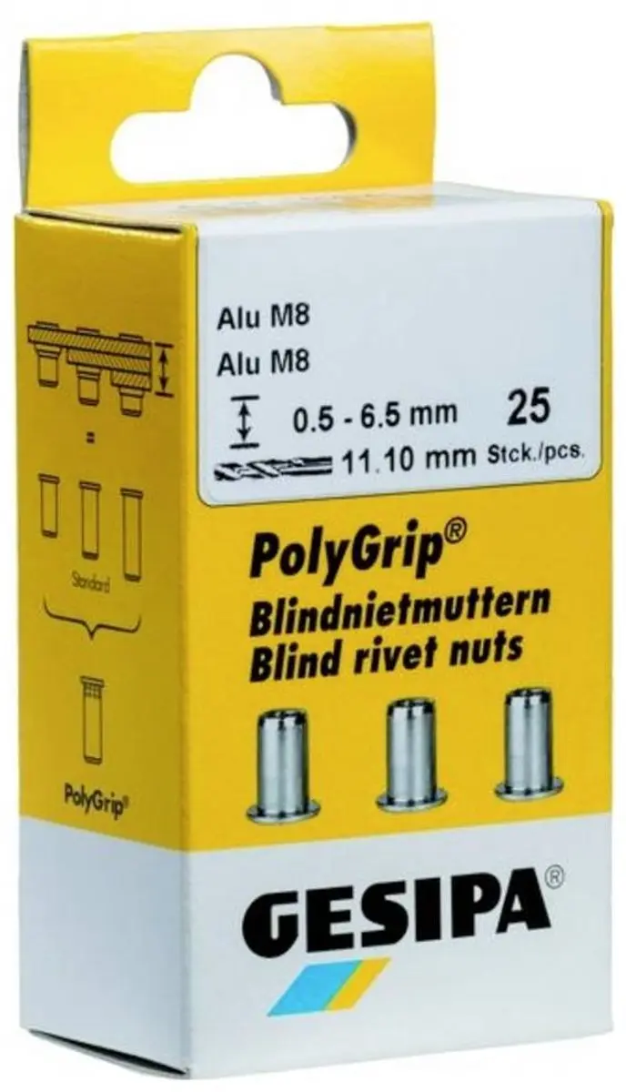 Gesipa PolyGrip Blindklinkmoer M6 9x18mm