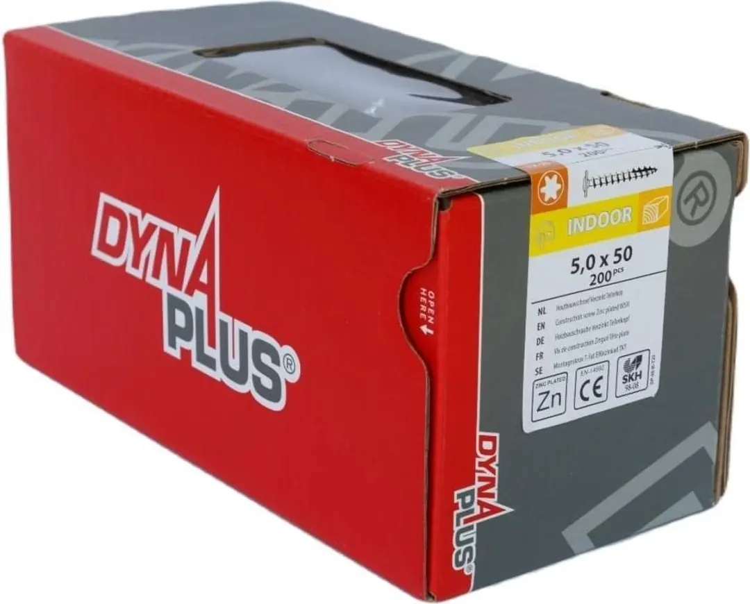 Dynaplus Torx 25 Tellerkop Schroeven 5x50mm - 200 Stuks - Verzinkt