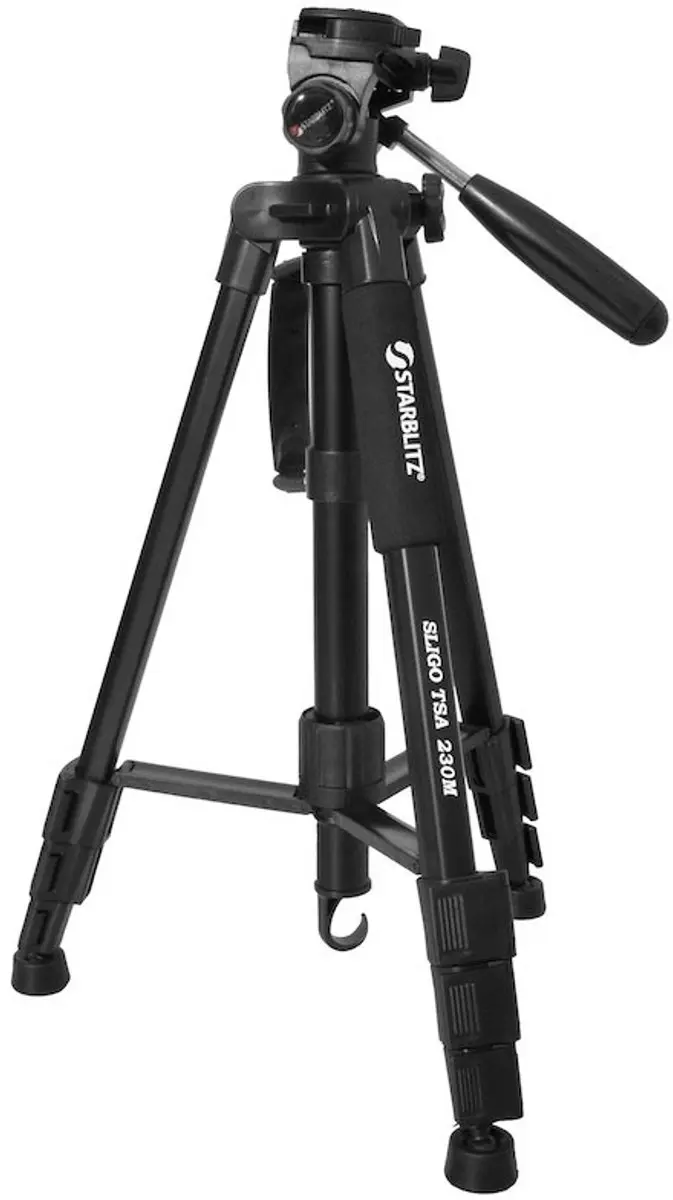 STARBLITZ SLIGO Stativ H. 175 cm mit 3D-Foto-/Smartphone-Kopf und Einbeinstativ
