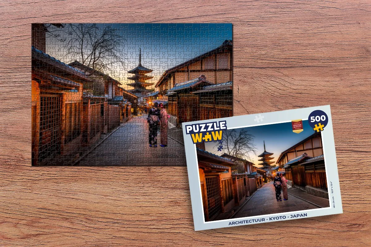 PuzzleWow Kyoto Legpuzzel 500 Stuks - Multicolor