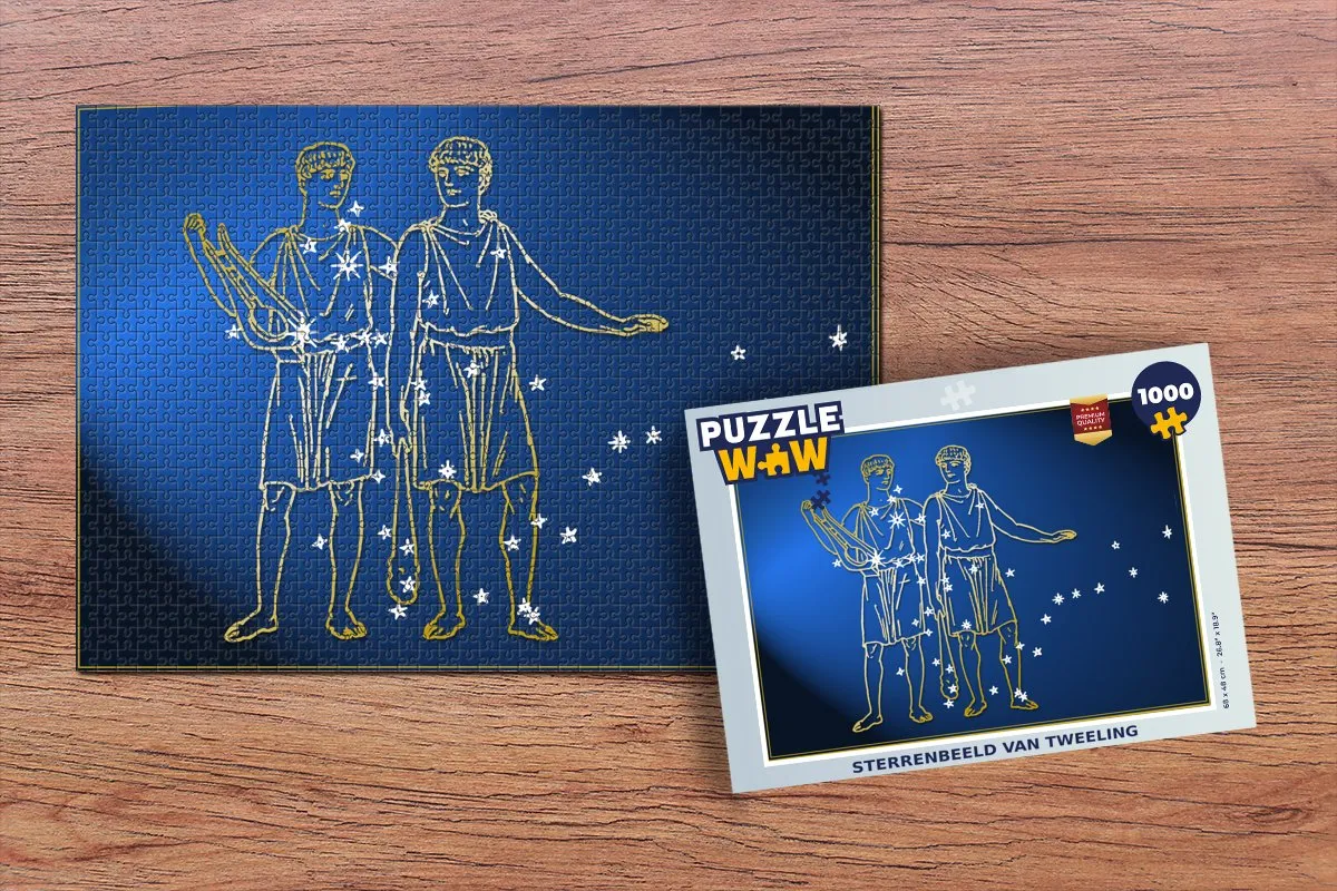 PuzzleWow Sterrenbeeld Tweelingen & Maagd Legpuzzel 1000 Stuks - Multicolor