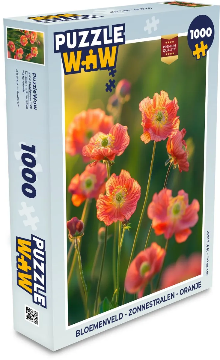 PuzzleWow Bloemenveld Legpuzzel 1000 Stuks