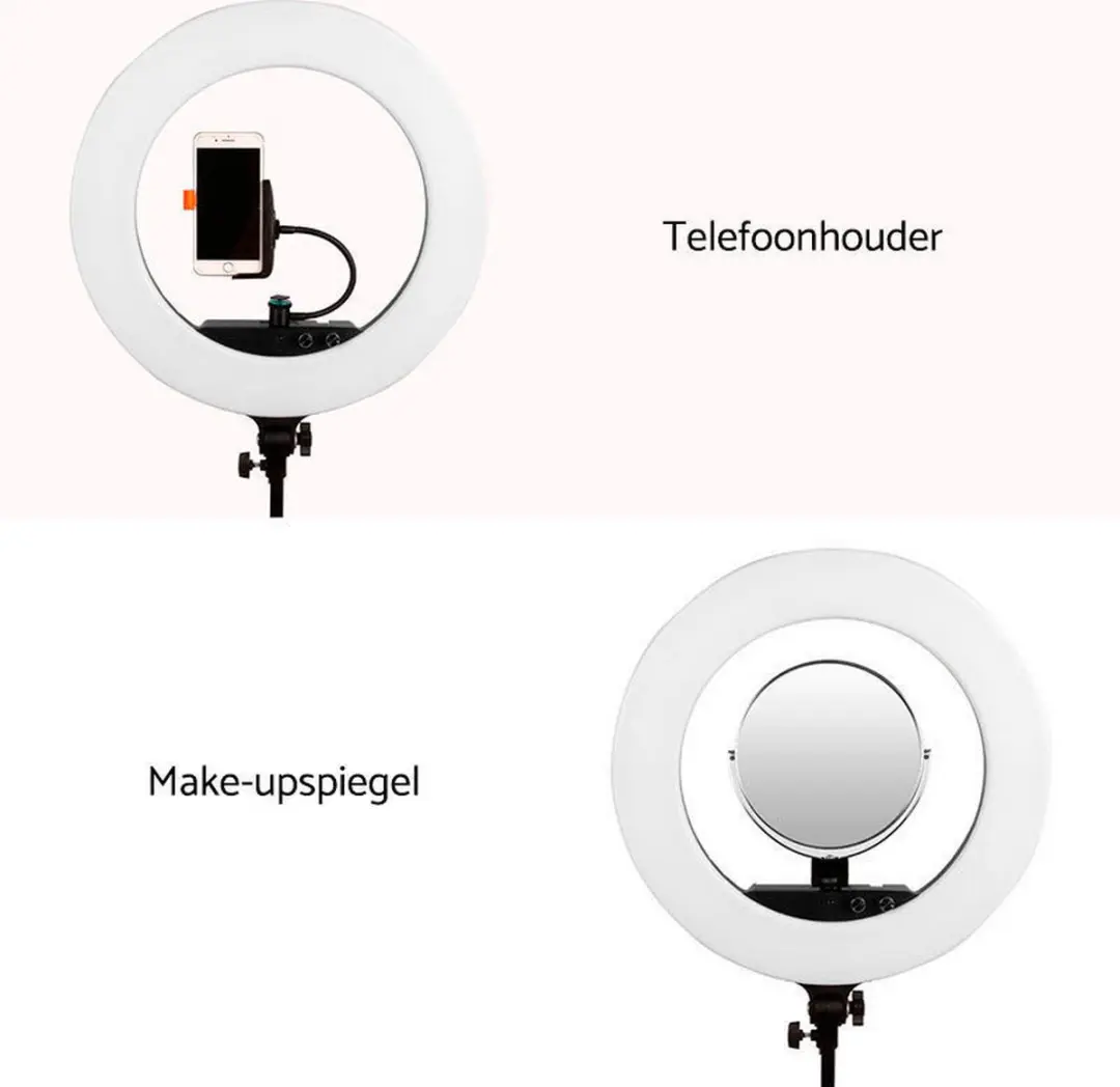 Caruba Round Vlogger 18" LED Set - Zwart