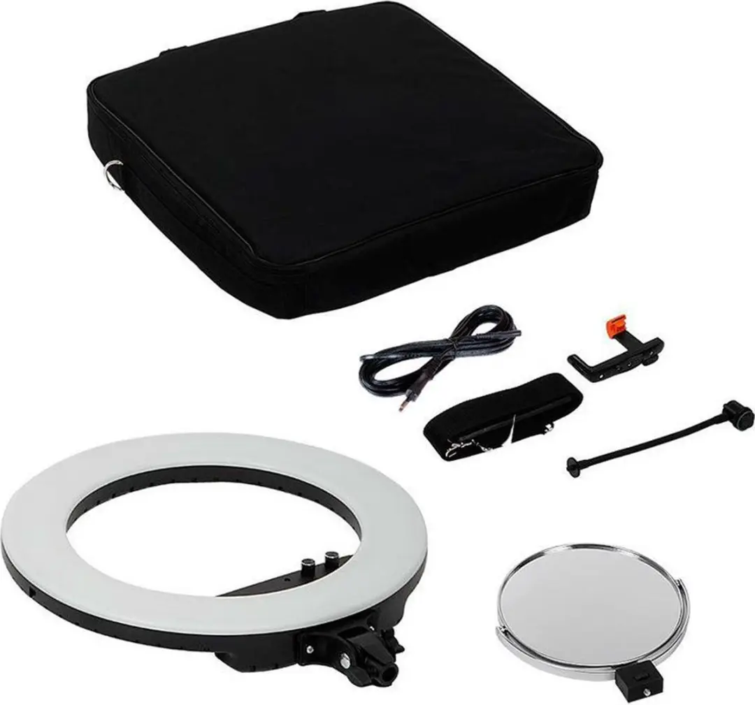Caruba Round Vlogger 18" LED Set - Zwart