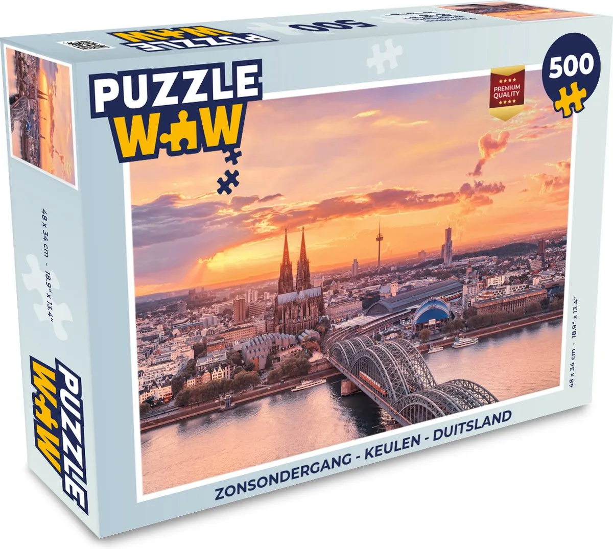 PuzzleWow Zonsondergang Keulen Legpuzzel 500 Stuks