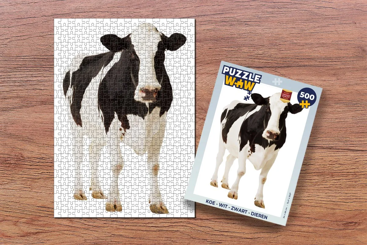 PuzzleWow Koe Legpuzzel 500 Stuks - Multicolor