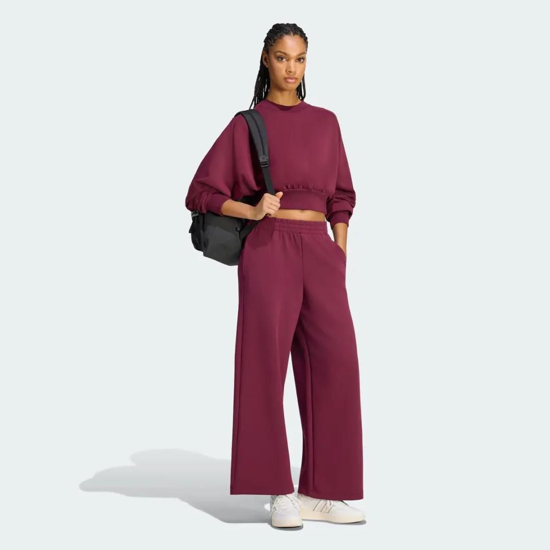 Adidas Sportswear Soft Lux Straight Leg Trainingsbroek L - Bordeaux - afbeelding 6 van 6