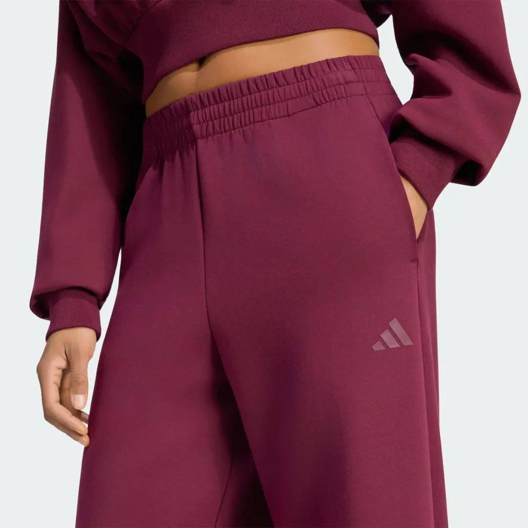 Adidas Sportswear Soft Lux Straight Leg Trainingsbroek L - Bordeaux - afbeelding 5 van 6