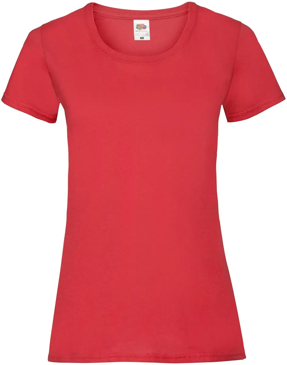 T-shirt Fruit Of The Loom Valueweight Dames Rojo