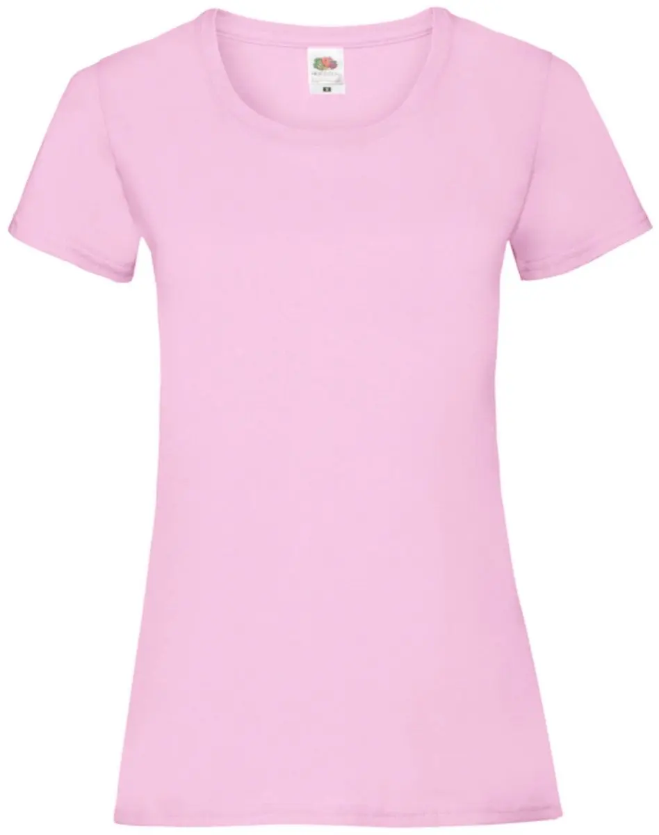 T-shirt Fruit Of The Loom Valueweight Dames Rosa Claro